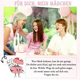 PDTU Gift for Daughter, Daughter Gifts from Mum Bracelet Silver 925, Mother Daughter Bracelet from Parents for Daughter Girls for Birthday Graduation School Silver/Gold/Rose Gold/Red/Green/Blue,