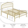 Yaheetech Full Bed Frames Metal Platform Bed with Victorian Style
