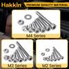 Hakkin Nuts and Bolts 1080Pcs M2 M3 M4 Hex Socket