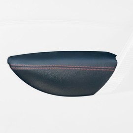 RedlineGoods Schaltsack Manschette kompatibel mit Infiniti G37 (V36) 2008-13. Maßgeschneidert - Nicht universell. Echtes Top Qualitat Italienisches Leder. Rot mit Schwarzem Faden