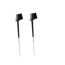 TOVINANNA 2Pcs Dual-Head Eyebrow and Eyelash Comb Portable Multifunctional Beauty Tool for Makeup for Home Use Black