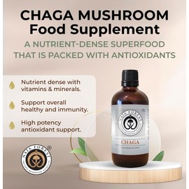Bio Chaga Liquid Extract Dual Full Extract 100 ml Inonotus Obliquus Vital Mushroom Highly Concentrated