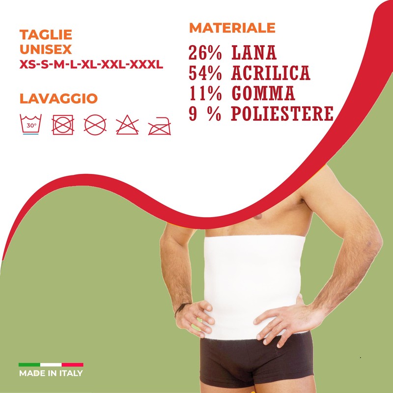 Support Belt for Men and Women, Made in Italy, Orthopaedic