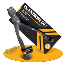 WANDERLOU Bicycle Stand Mountain Bike 24-29 Inch Extra Stable 35 kg + Bicycle Stand Rear Wheel for E-Bike/City Bike Bicycle Stand with Non-Slip and Robust Construction Universal Bike Stand