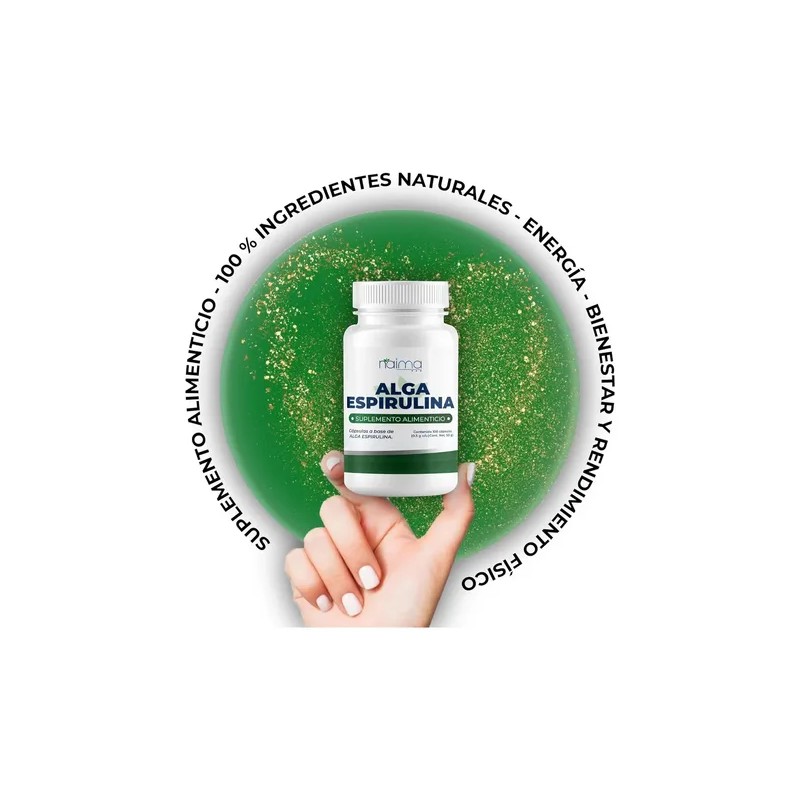 Alga Espirulina Orgánica 500 Mg Pack 3 Frascos Con 100