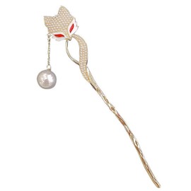 Baluue Retro Hair Stick Metal Hairpin for Women Fox Hair Barrette Bridal Hair Stick Hair Bun p