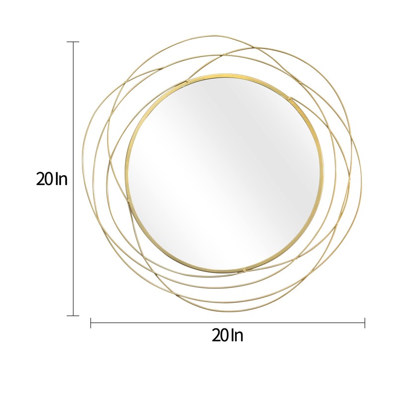 ironsmithn Wall Mirror Mounted Round Decorative Mirrors Circle for Bathroom