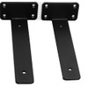2 Pack - 10 inch Black Hidden L Shelf Bracket
