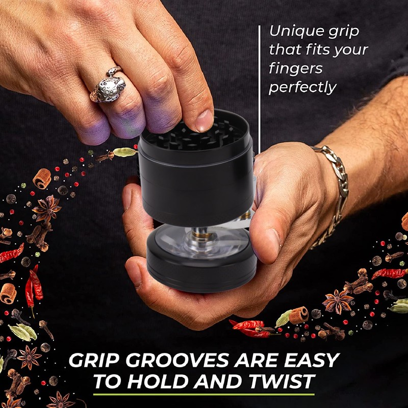63mm Spice Grinder Hand Operated Zinc Alloy Spice Grinder Spice