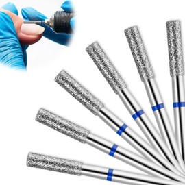 6 Pcs Cuticle Bit for Nail Drill, Barrel Cuticle Nail Drill Bit 3/32” Cuticle Drill Bits Professional Drill Bits Nail Tech Diamond Nail Drill Bits for Home Nail Salon Manicure
