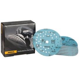 Mirka Galaxy Multifit Sandpaper 5 inch (125mm) - Grit 500, 50 Discs/Pack - Premium Abrasive for Epoxy Resin, Wood, Metal - Non-Clogging, Self-Sharpening Technology - Ideal for Power Sanders