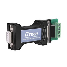 DTECH RS232 to RS485 Serial Converter Adapter with 4 Position Terminal Block for Industrial Long Haul Communication Data Supports 600W Anti-Surge