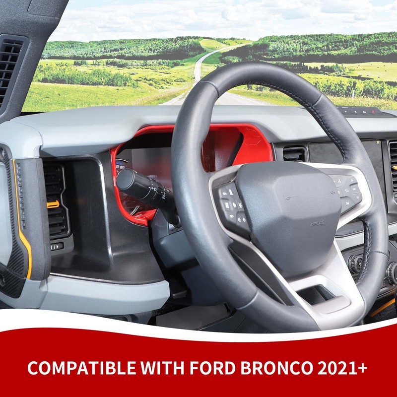 RAZPOY for Bronco Dashboard Panel Trim, Center Control Dash Board