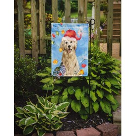 Caroline's Treasures CK2479GF Christmas Lights Golden Retriever Flag Garden Size, Small, Multicolor
