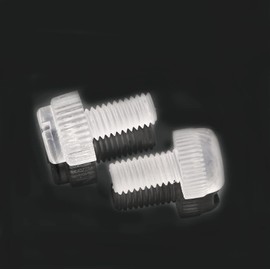PZRT 5pcs Flagpole Mounting Ring Screws M6 Flag Pole Ring Clip Screw Transparent Plastic Flagpole Fixing Tool