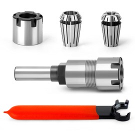 MEIGGTOOL Brocas de extensión de brocas de vástago de 1/2 pulgada ER20M Adaptador convertidor de portabrocas extensor, convierte brocas de vástago de 1/2 pulgada y 1/4 pulgadas para máquina de grabado CNC y herramienta de fresado