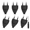 CYIOU 6 pieces flat plug black, 250 V 2.5 A