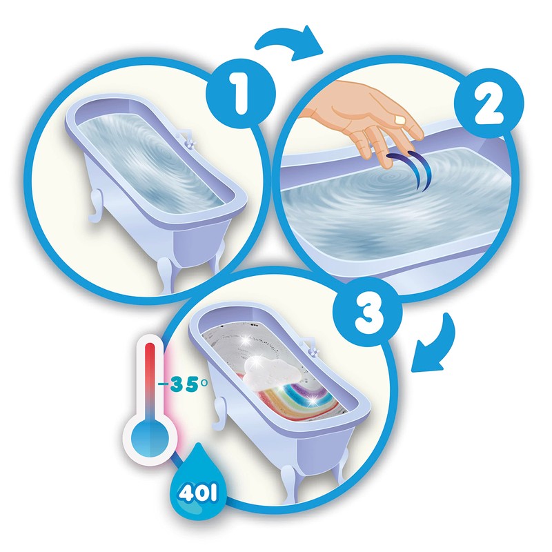 INKEE Foamy Cloud - Regenbogen Badebombe Kinder, Badekugel Kinder Schaumbad,