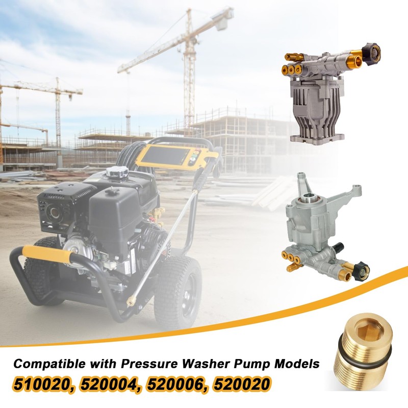 SDRZJX 2PCS Brass Pressure Washer Pump Outlet Fittings M20 to