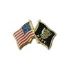 American and Navy Crossed Flags Enamel Lapel Pin 1"