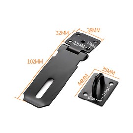 Stainless Steel Padlock Hasp and Staple Heavy Duty Shed Lock Hasp 4 Inch Shed Door Latch Gate Lock Latch Hinge Padlock Catch Door Clasp Latch Security Hasp for External Doors Window Cabinet Pet Cage