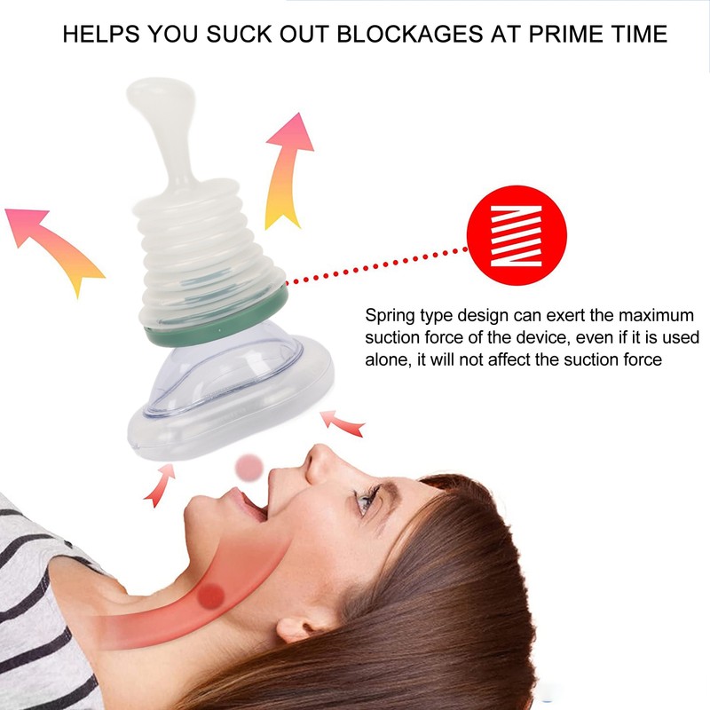 Emergency Suction Device Remove Blocked Objects Facial Cover Suction Tool