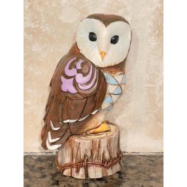 JIM SHORE ENESCO JIM SHORE HEARTWOOD CREEK MINI OWL ON TREE STUMP 4055064