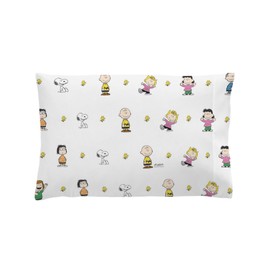 CafePress Peanuts Gang Collage White Pillow Case Standard Size Pillowcase, Lumbar Pillow Cover Fleece
