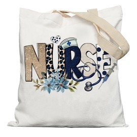 YeiHe Aesthetic Nurse Tote Bag, Nurse Appreciation Gifts Canvas Tote Bags for Women, Nurses Week Gifts, Trendy Medical Nursing Reusable Grocery Shopping Bags