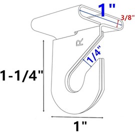 Cutelec 10 Sets Ceiling Hook Clips White Color Metal T-Bar Track Clip Hanger Suspended Ceiling Hooks for Home Hanging Plants Decorations,Classrooms,Offices and Supermarket