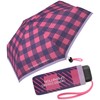 Benetton Pocket Umbrella Ultra Mini Flat Dots, Checks Pink