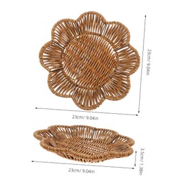 Zerodeko Decorative Woven Fruit Basket Snack Bowl for Kitchen Countertop Versatile Storage for Bread Fruits Chic Home Decor Design
