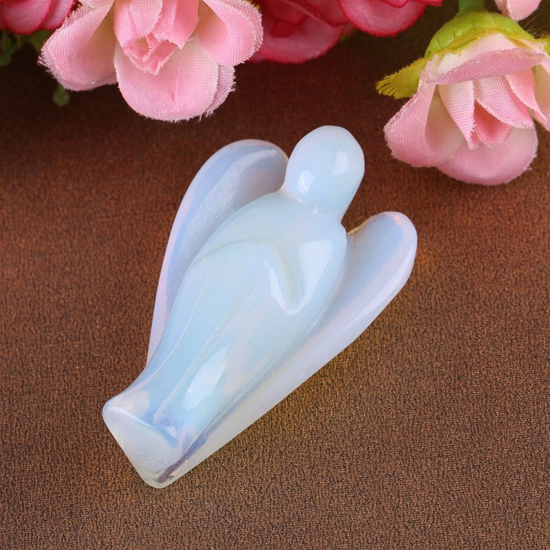 HEEPDD Opal Stone, 2 Inch Peace Angel Bag Healing Statue