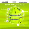 Sicalobo Men's High Visibility Safety Hoodie,ANSI Class 3 Reflective Work