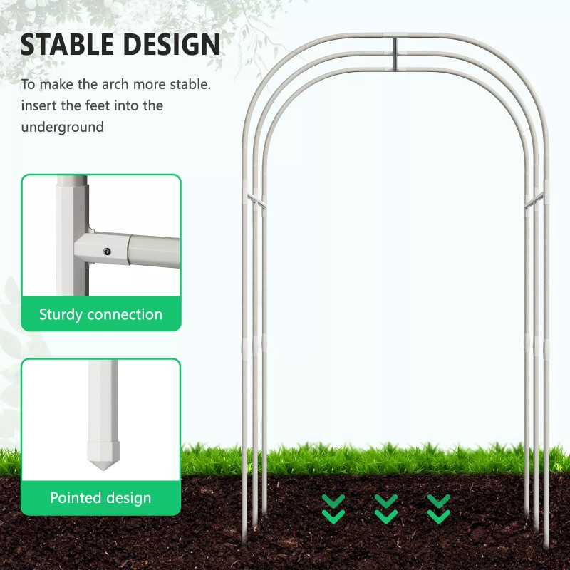 SLSY Galvanized Raised Garden Bed with 85in Tall Garden Trellis