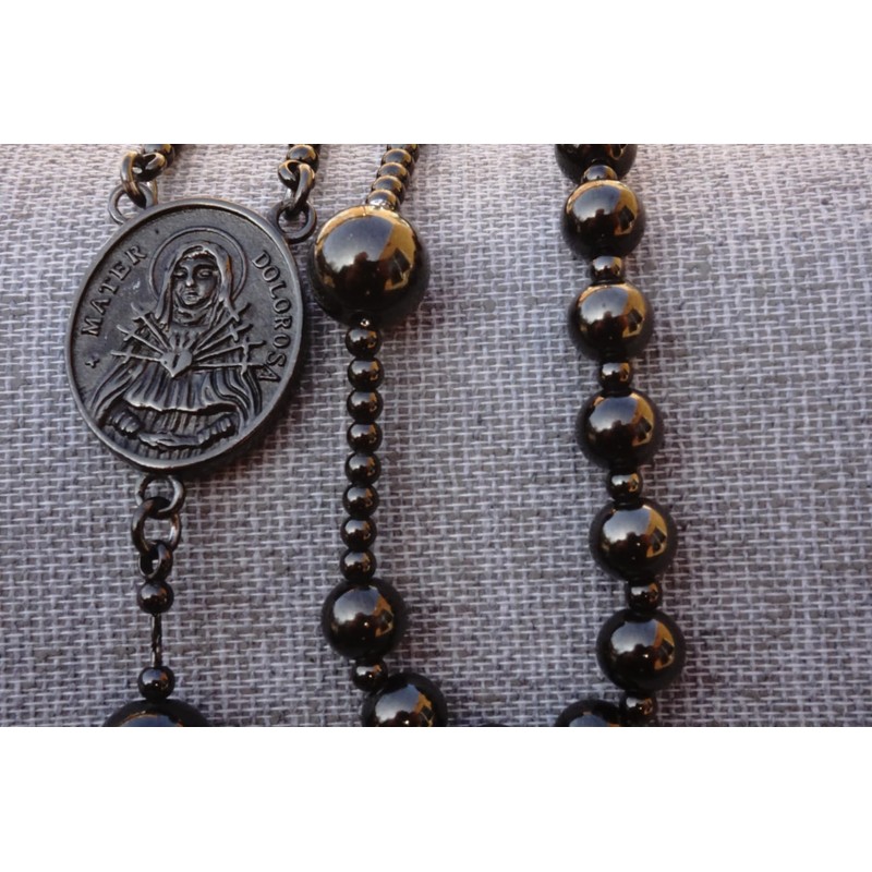 Sinai Rosaries Gun Metal World War I Seven Sorrow Original