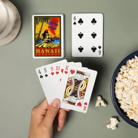 Lantern Press Maui, Hawaii, Hula Girl and Ukulele (52 Playing Cards, Poker Size Card Deck with Jokers)