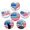 Fridge Magnets USA Flag Decorative Gift Set of 6 Magnets