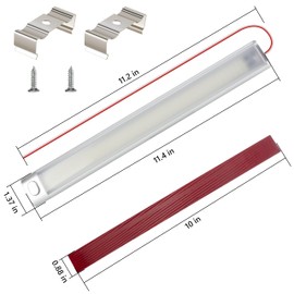 12v led Light Strip 168LEDs 2000LM 6000K Interior Light Bar with ON/Off Switch, Cargo Trailer Lights for Enclosed Vans, RVs, Trucks, Trailers, Boats, Task Lighting, Camping (4Pcs)