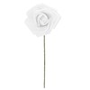 Bright Creations White 3-Inch Artificial Rose Flower Heads with Stems