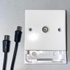 Aerial TV Socket with Back Box and Aerial Lead Male