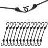 Pack of 12 Elastic Bands with Hook Expander with Hook