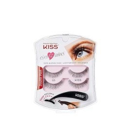 Kiss New Kiss Ever EZ Lashes Double Pack Reusable Easy Angle Applicator HUMAN HAIR 03