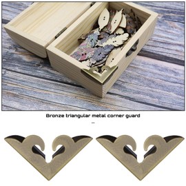 40 Pieces Books Corner Protectors Metal Bronze Book Corner Book Cover Decorative Books Vintage Decoration for Scrapbooking Photo Album Notebook