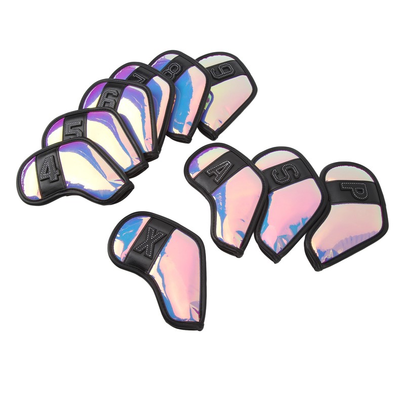 10 PCS Golf Club Head Covers PU Fabric Surface Stylish