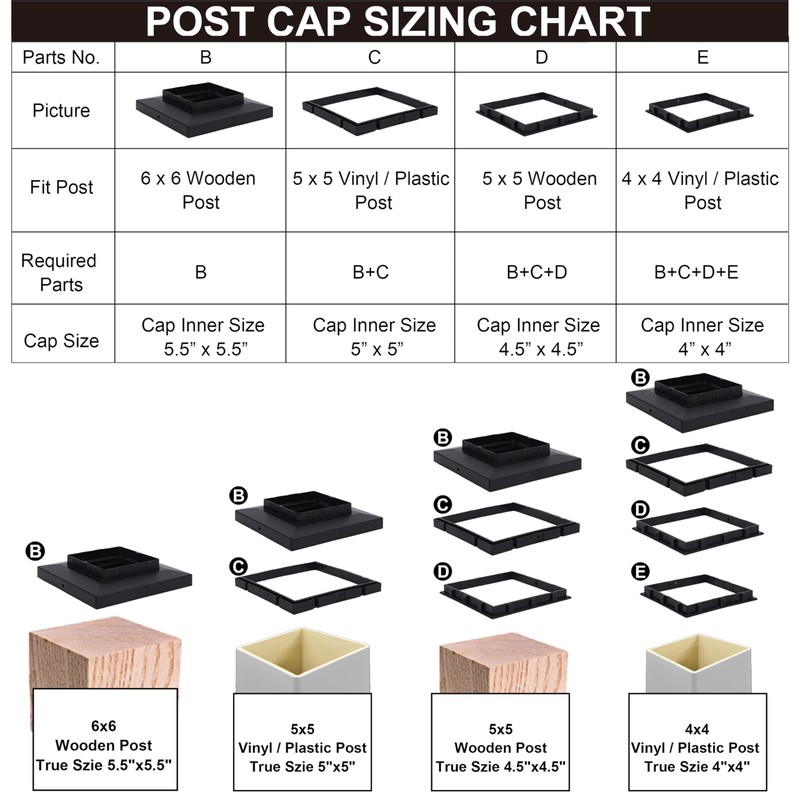 Dynaming Black Mount Base for Solar Post Lights, Fit for