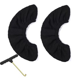 TONLOOEEL 1 Pair Ice Skate Shoe Cover,Ice Skate Blade Covers,Shoe Lace Tightner.Ice Skateboard Protective Gear Suitable for Skating,and Skating Sport Blade Set Skateboard Blade Protector- Black (M)
