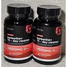 THINBI 2-PK Colon Cleanse Berberine Supplement 1500mg - 2 Pack - 15-Day Extra Streng...