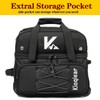 Kioqiear Double Roller 2 Ball Bowling Bag with Large Separate