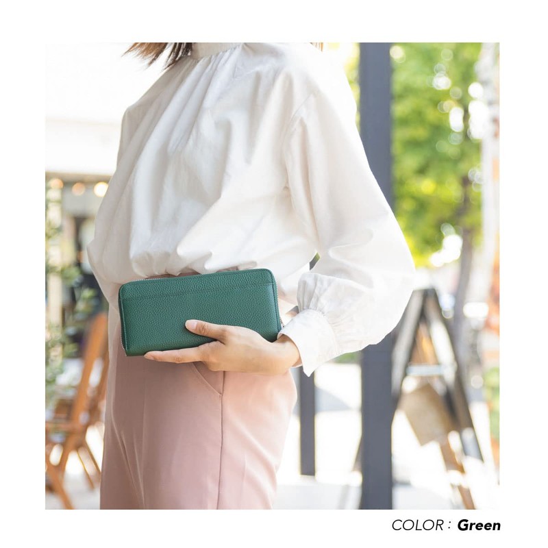 High Five Women's Wallet, Large Capacity, Long Wallet,Accordion, Genuine Leather,